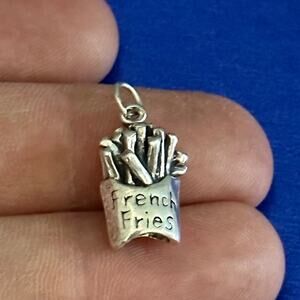 Sterling Silver French Fries Charm